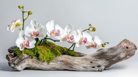 枯木上的蝴蝶兰