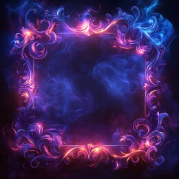 紫蔓缠绕的神秘矩形镜框