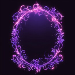 紫蔓缠绕的神秘矩形镜框