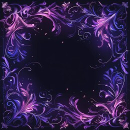 紫蔓缠绕的神秘矩形镜框