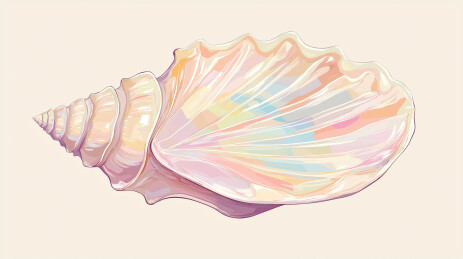 卡通海螺壳插画