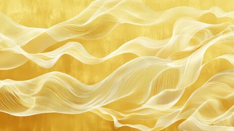 金色丝绸的曼妙舞动