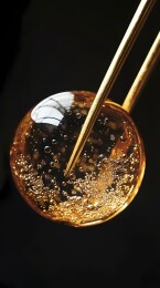 金色分子气泡海报背景