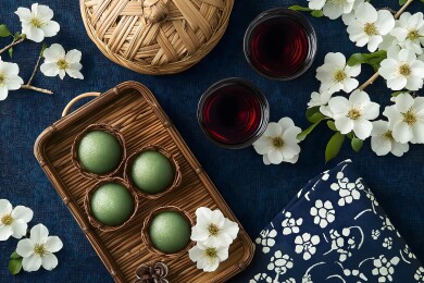 中式茶点茶饮摆拍