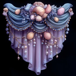 海洋元素紫色梦幻帘幕