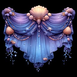 海洋元素紫色梦幻帘幕
