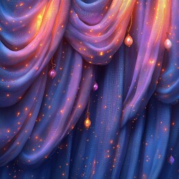 海洋元素紫色梦幻帘幕