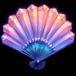 梦幻炫彩的发光折扇
