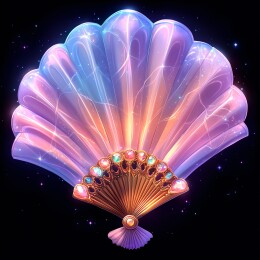 梦幻炫彩的发光折扇