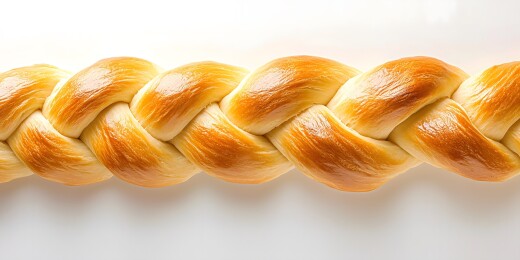 金黄诱人辫子面包