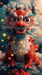 祥瑞瑞兽招财进宝