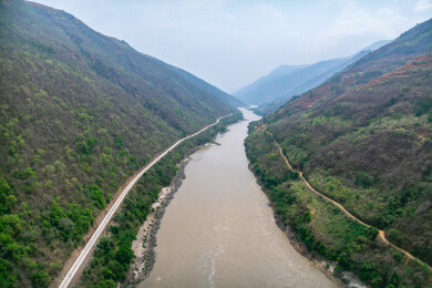 中国云南保山龙陵县G219中缅怒江峡谷