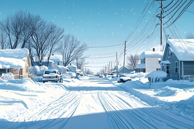 雪后寂静的街道