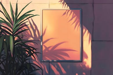 墙上复古铝环与工业壁灯