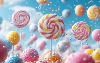 多彩缤纷的各式美味糖果