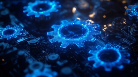 蓝色齿轮的科技之光