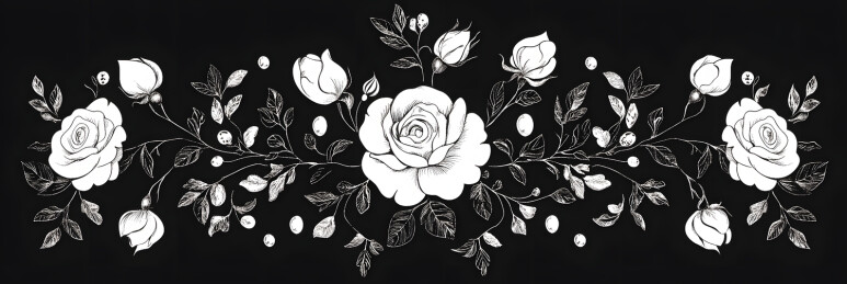 黑色典雅花纹图案