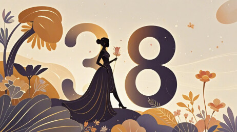 3.8女神节妇女节优雅女人创意海报