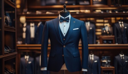 店铺内展示的男士西装