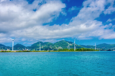 非洲海岛塞舌尔马埃岛风车风光
