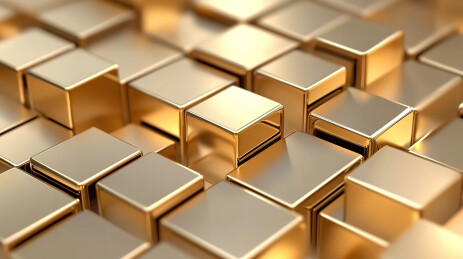 铺满屏幕的许多金块金融背景