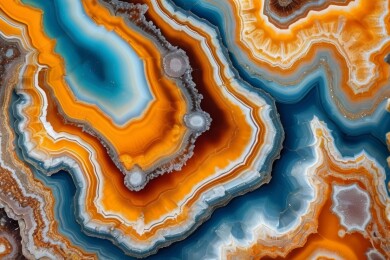 流动的色彩地质艺术
斑斓玛瑙的自然纹理