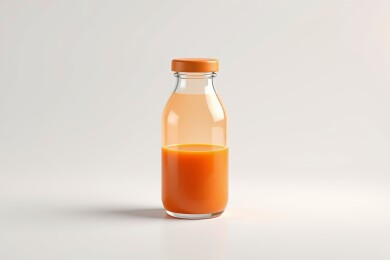 瓶装胡萝卜汁的清新
活力满满的橙色饮品
