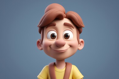 卡通男孩的微笑
阳光男孩的3D形象
