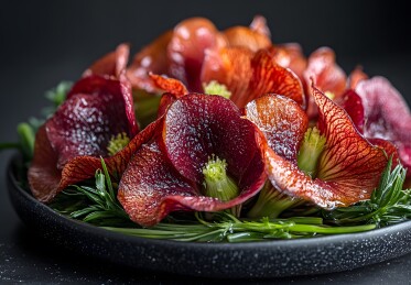 摆盘精致的蔬菜菜肴