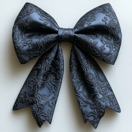 黑色蕾丝精致蝴蝶结装饰