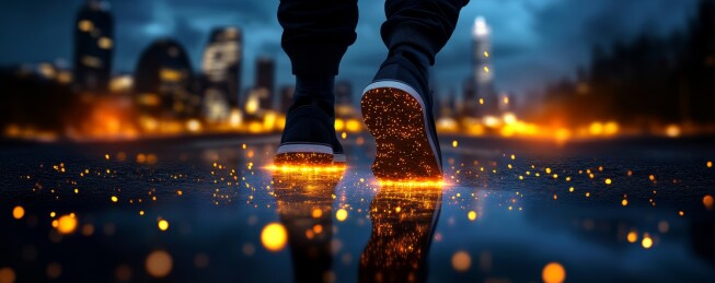 夜跑都市闪耀轨迹