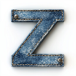 仿牛仔布质感字母Z