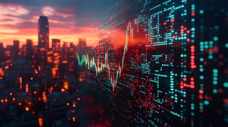 股市涨跌示意图