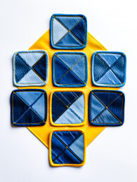 仿牛仔元素的几何图形