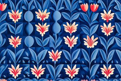 仿牛仔元素的几何图形