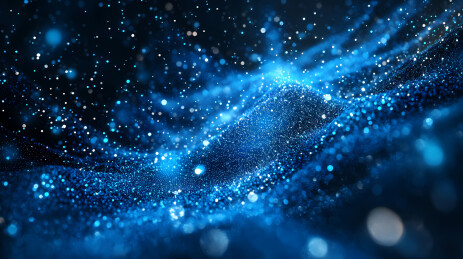 蓝色波浪与白点的动态感