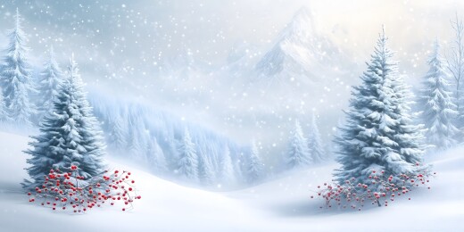 冬日雪景美如画