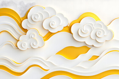 中国风祥云元素的背景图案