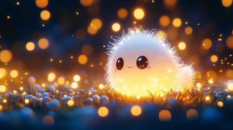 发光绒球卡通形象