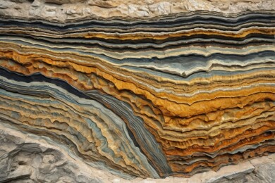 地质层理的自然艺术
岩石的时光印记