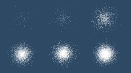 不同密集程度的单色噪点网点组合矢量图形