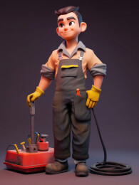 电工工具箱和电缆