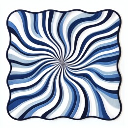 海浪蓝色牛仔布补丁