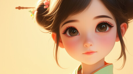 精致可爱古风少女画像