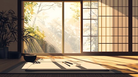 餐桌上静态摆放的精致筷子