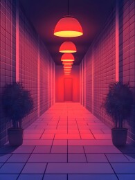 城市街道旁的现代地下通道入口
