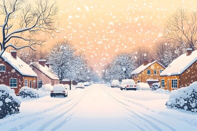 雪后寂静的街道