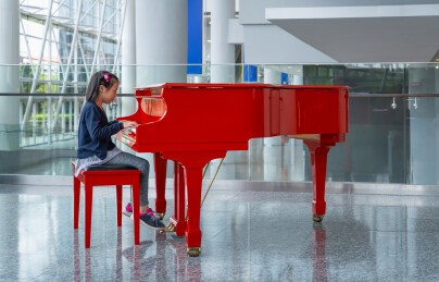 Kid playing Piano