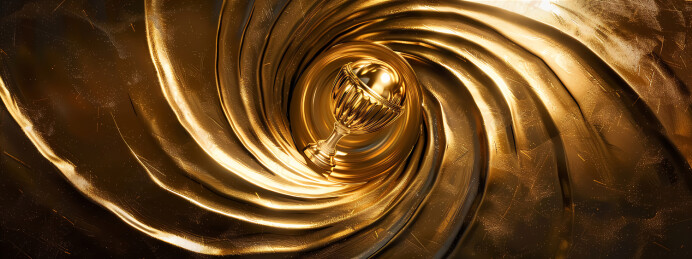 黑金漩涡奖杯商务背景