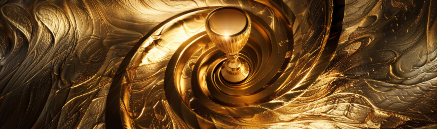 黑金漩涡奖杯商务背景